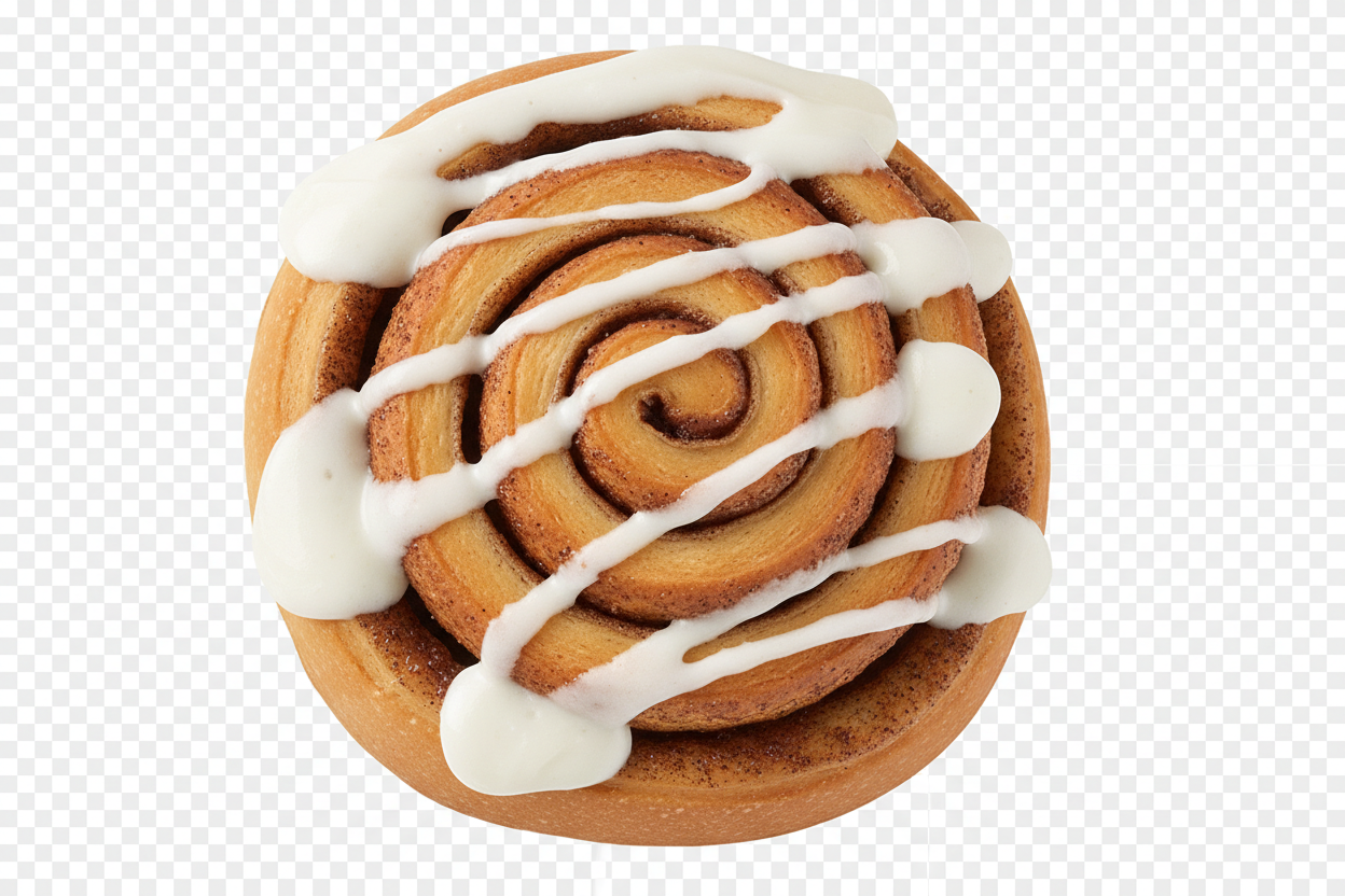 cinnamon roll no background
