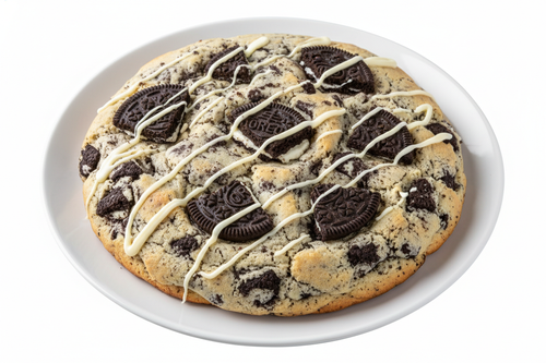 cookies and cream cookie with Oreo chunks no background
